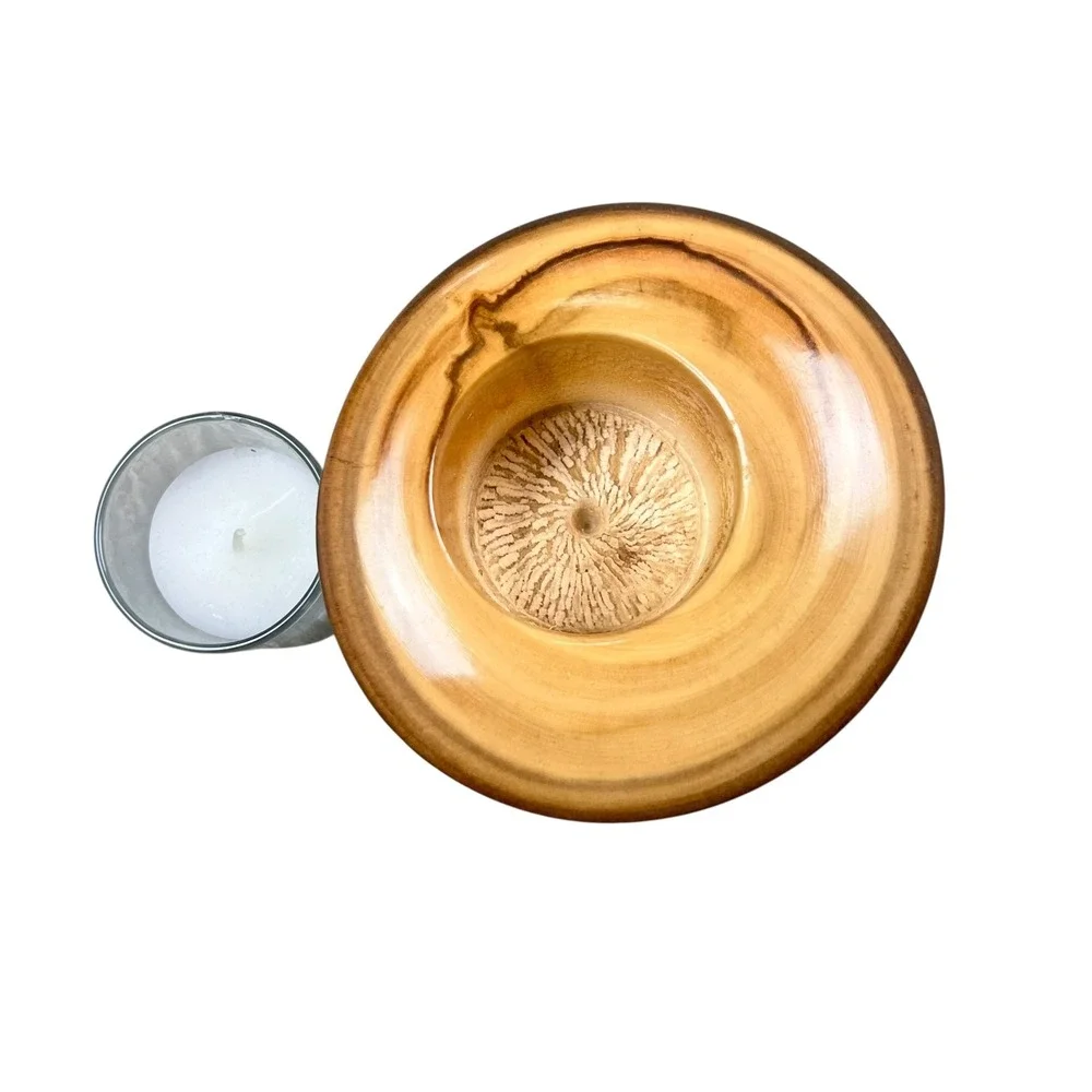 Original Aspen Handmade‎ Wood Candle Holder Rustic Tea Light Votive USA Made